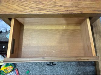 Queen sized bed, 2 matching nightstands, box spring