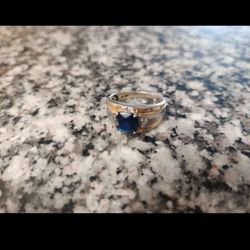 Sapphire And Diamonds Ring
