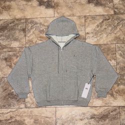 Alo Yoga Accolade Full Zip Hoodie Athletic Heather Grey Sweatshirt NWT Size Medium