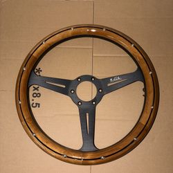 Nardi Style Wooden Grain Racing Steering Wheel