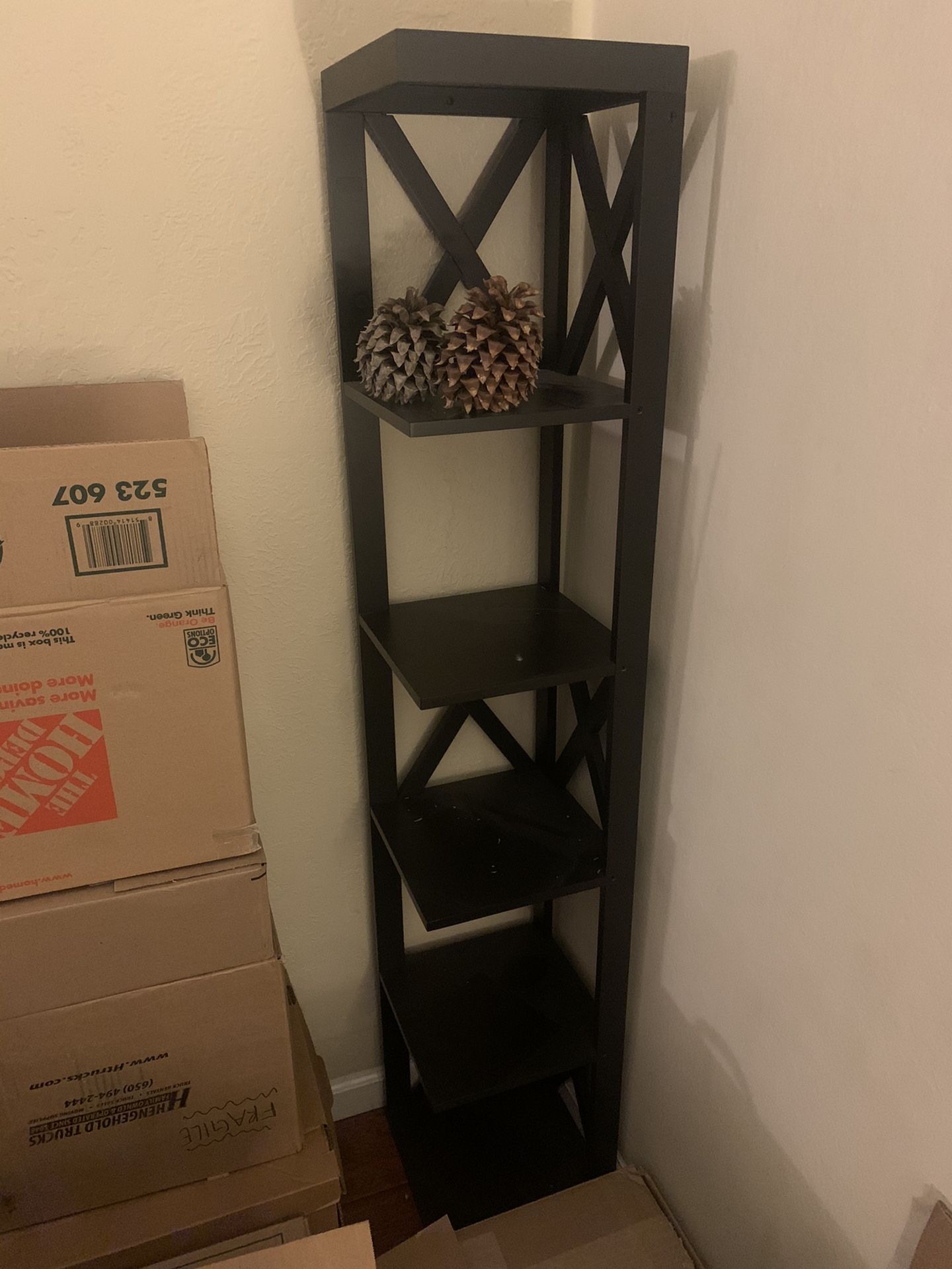 5 Foot Corner Book Shelf