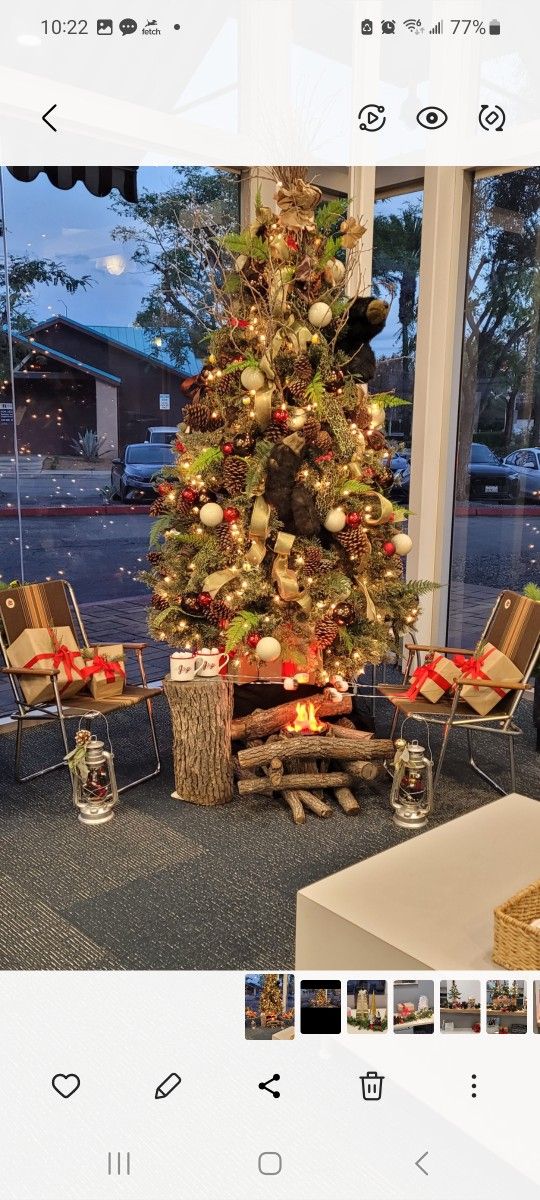 Decorated CHRISTmas Tree Camp Themed (ALL decor on tree INCLUDED)