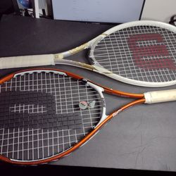 Prince Air 0 Your 26 Tennis Racquet Racket Orange With Extra Wilson 