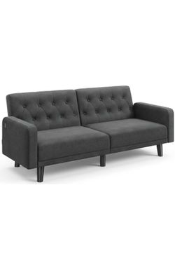 New 63" Convertible Couch Small Futon Sofa Bed