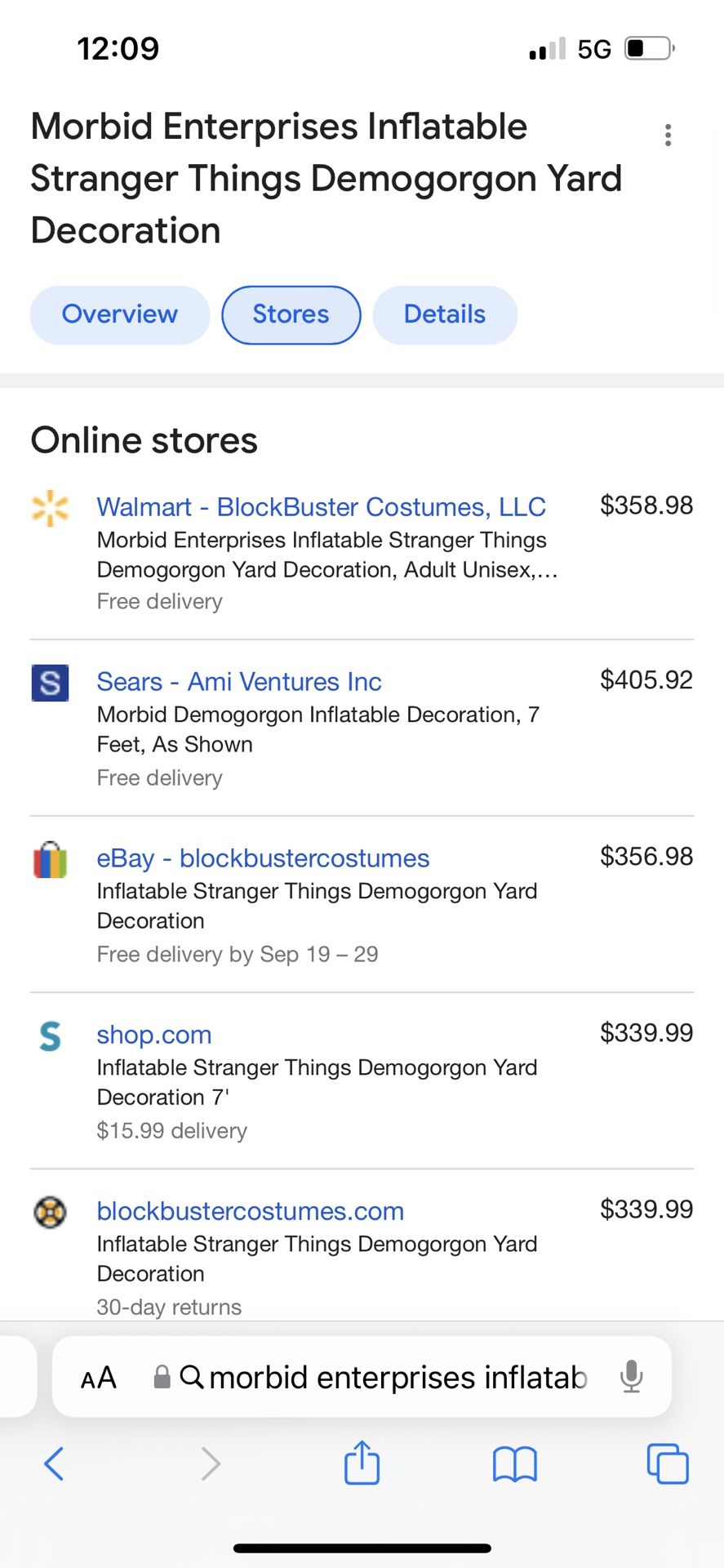Demogorgon Yard Inflatable Rare Stranger Things