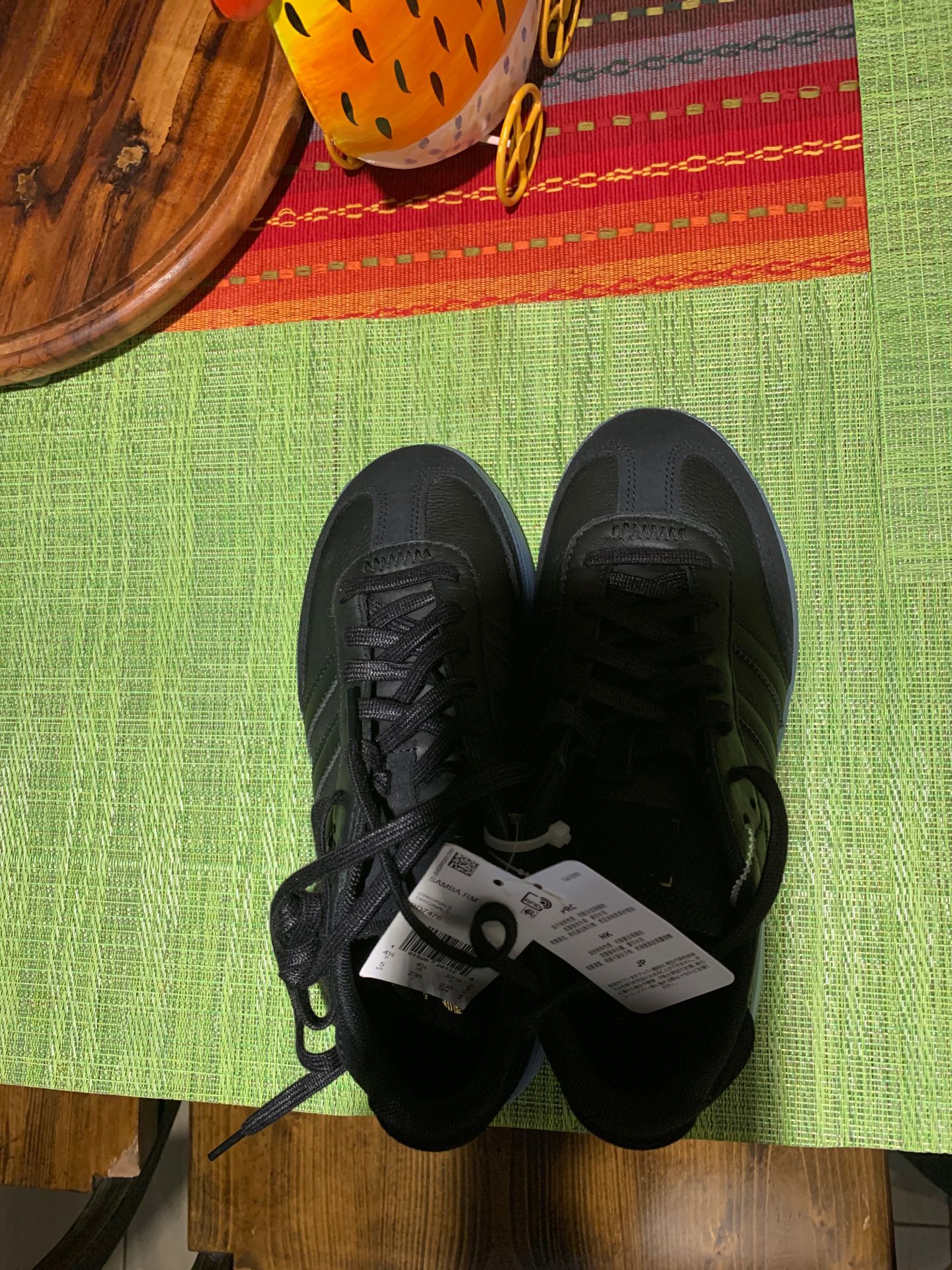 Adidas Samba rm black with adidas boost size 5 kids brand new just no box