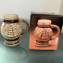 Vintage Avon Mini Tall Ships  Ceramic Stein 1982 
