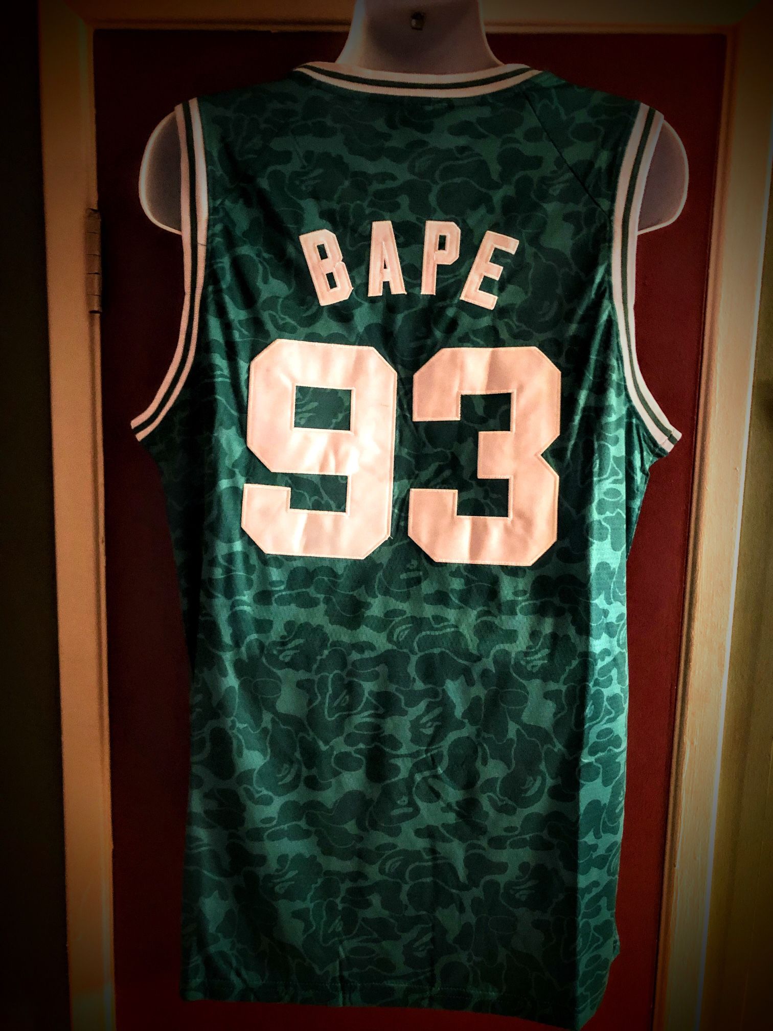 Boston Celtics Bape Jersey - Depop