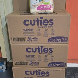 Cuties Diapers Size 6. All 4 Boxes For $100. 