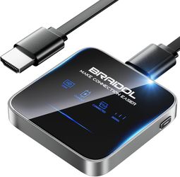 2027 Upgraded Wireless HDMI Display Dongle Adapter, Transmitter Streaming Media Video/Audio/File HDMI Wireless Extender from Smartphone,Laptop to HDTV