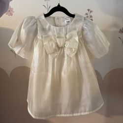 New Carter’s White Bow Dress 12 Months