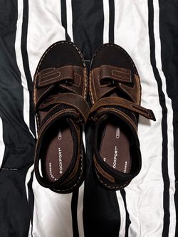 Rockport Brown Leather Strap Sandals