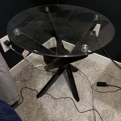Glass side table