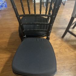 (10) Black Chairs with cushion