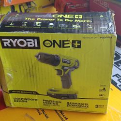 RYOBI 18V CORDLESS  DRILL DRIVER WHIT  BATTERY AND CHARGER 