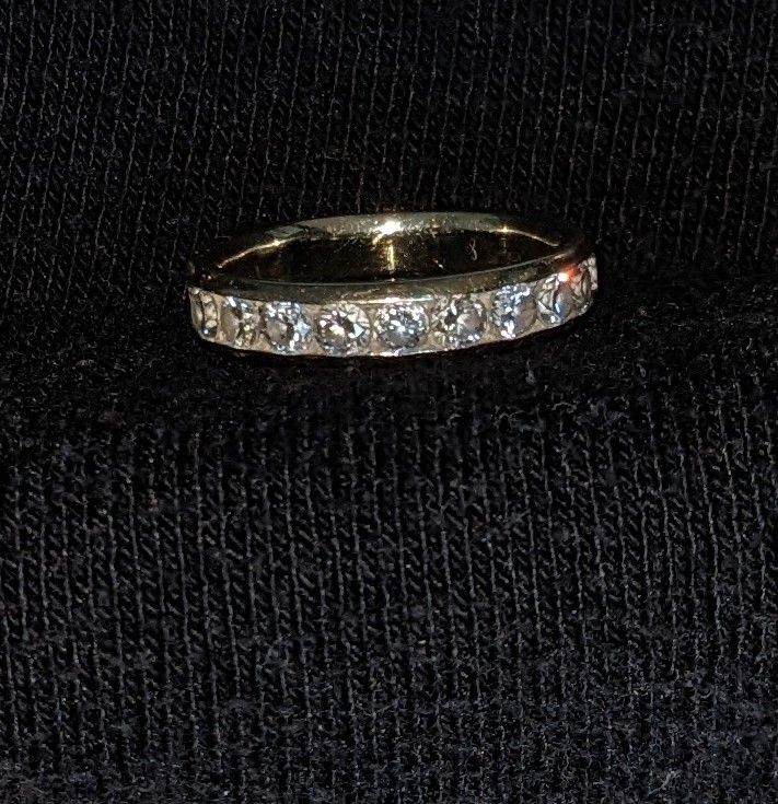 1ct Diamond Wedding Band 14k Gold