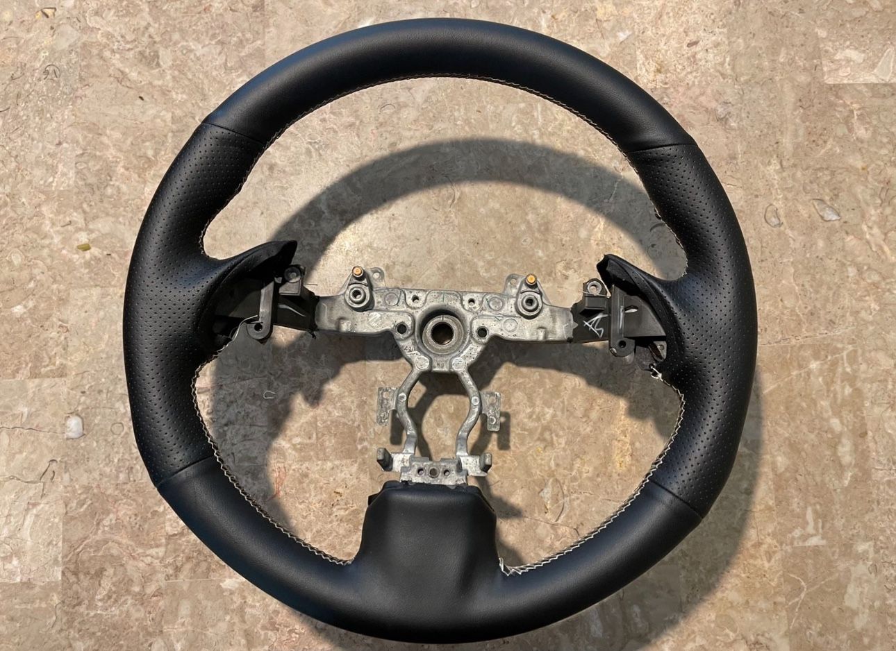 Infiniti G37 Steering Wheel Rewrapped
