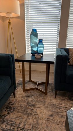 Black & Gold Modern End Table