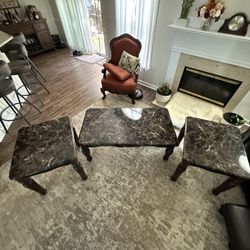 Furniture: Coffee Table And 2 End Tables 