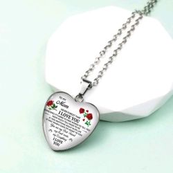 Dry Slogan Heart Shape Necklace 