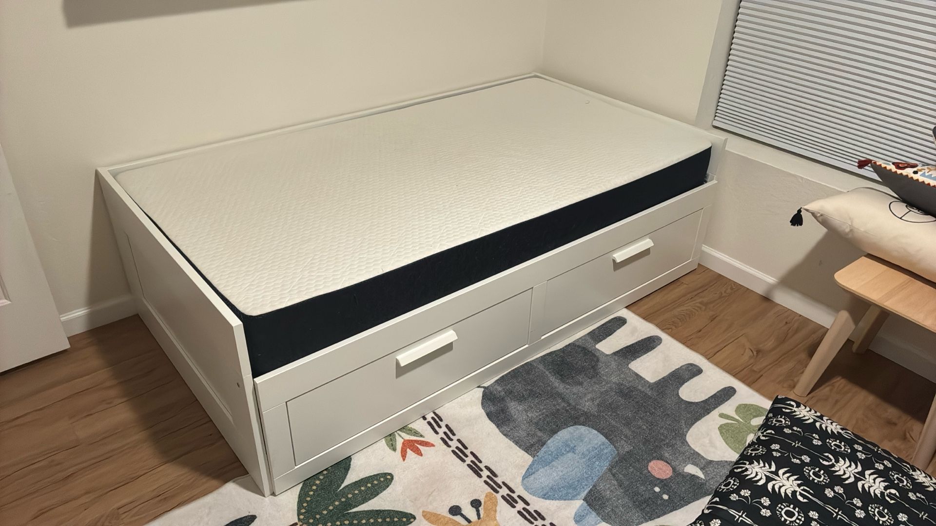BRIMNES Daybed frame with 2 drawers, white, Twin