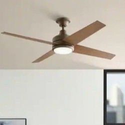 Home Decorators Collection Mercer 52 in. Integrated LED Indoor Oil-Rubbed Bronze Ceiling Fan with Light Kit and Remote Control