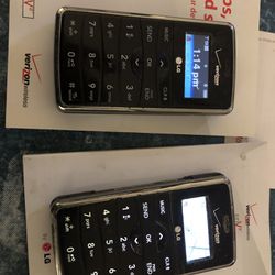 Two LG EnV2 VX9100 Black Verizon Phones Used Thumbnail