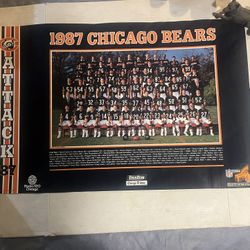 Chicago Bears 1987 Team Poster