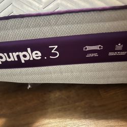 Full Purple 3 Mattress & Solid Wood Frame