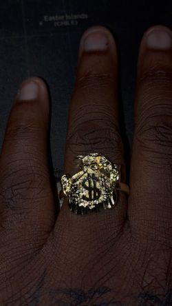 Gold filled money bag ring