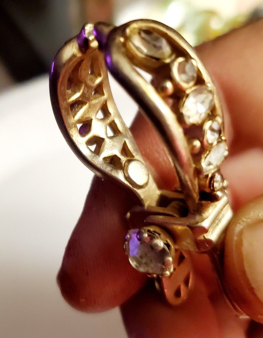 Very Ornate 1950s Rhinestone Glove Clip