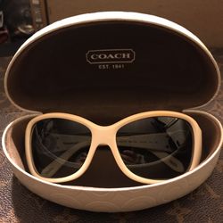 Coach Two Tone White And Pink Sunglasses