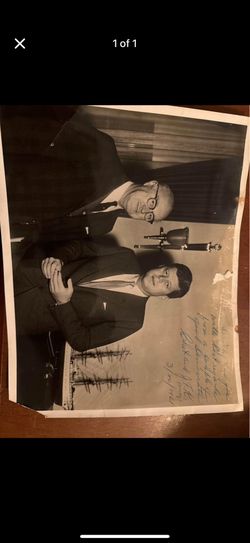 Autographed Original Photo Of JFK And Chet Hightower 