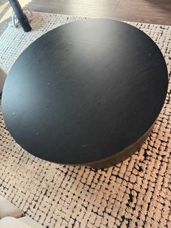 Black round coffee table