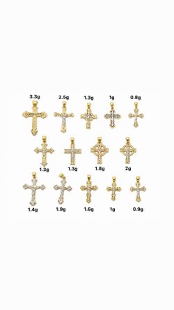 ✨ 14K GOLD CROSS PENDANT COLLECTION ✨