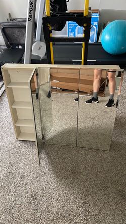 36”Wx30”Lx4”D Medicine Cabinet with 3 Mirror Doors