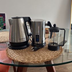 Electric Kettle, French Press, & Milk Frother