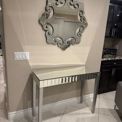 Table And Mirror Set 
