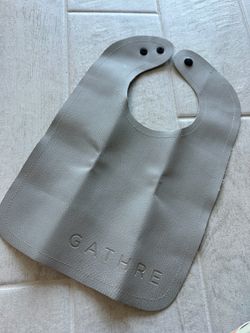 Gathre brand gray leather snap on bib