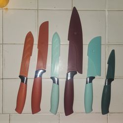 Knives set of 6 with covers