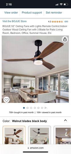 BRAND NEW Bojue 52 Inch Ceiling Fan