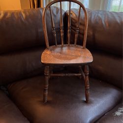 Wooden Chair Child’s Brown Used Condition 