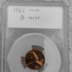 A 1962 Denver Copper Penny Beautiful Shape Clean