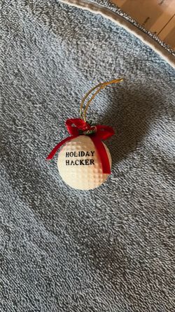 REAL GOLF BALL HOLIDAY HACKER CHRISTMAS TREE ORNAMENT