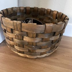 Brown Wicker Storage Basket 