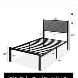 Twin Bed Frame And Mattress 