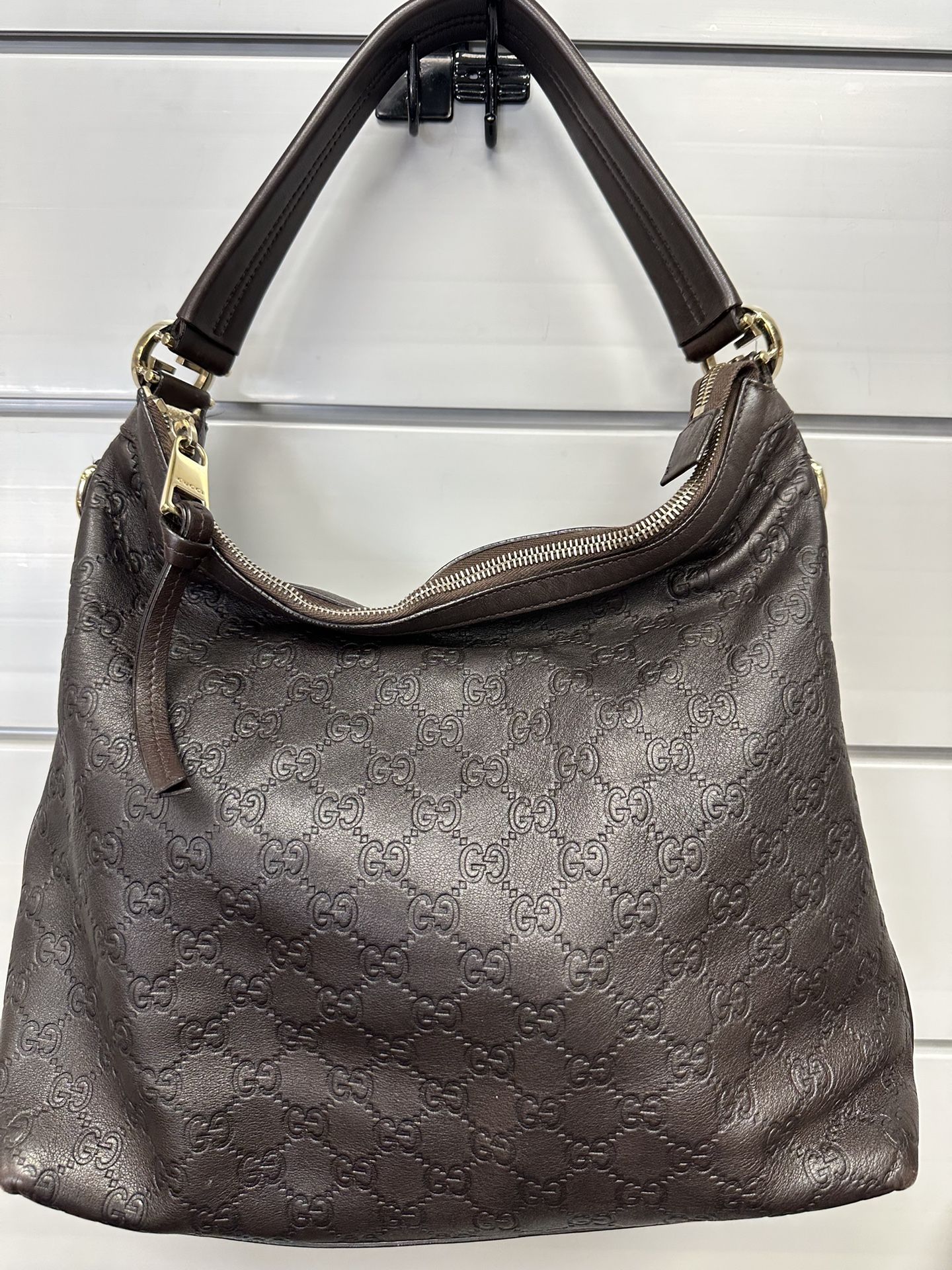Gucci Miss GG Guccissima Brown Leather Tote Bag Purse 11053656