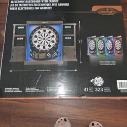Electronic Dart Board With Cabinet