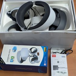 PlayStation PSVR2 Virtual Headset With Box And Accessories 