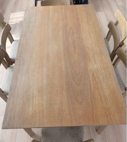 Wood Dining Table with Chairs
